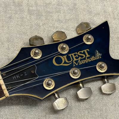 1984 Quest Manhattan MKII Blueburst Offset Matsumoku Japan RARE Model image 3