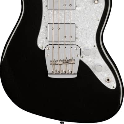 Squier Paranormal Rascal Bass Guitar HH Short-Scale 4-String Bass Guitar, Laurel Fingerboard, Metallic Black image 2