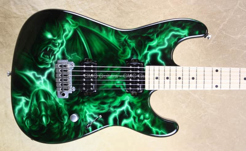 Dean USA Custom Shop 74 Green Demon NAMM Guitar image 1