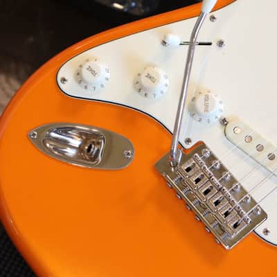 Lefty! 2019 D'Pergo Aged Vintage Classic Limited Brazillian Electric Guitar Orange + HSC image 4
