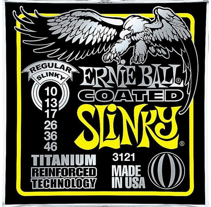 Ernie Ball 3121 Coated Titanium Regular Slinky Electric Guitar Strings - 12 PACK image 1