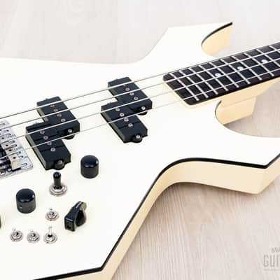 1985 B.C. Rich Warlock Bass NJ Series White Nikki Sixx w/ Active Preamp, Japan image 6