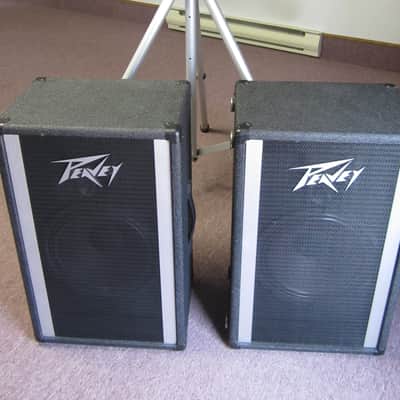 Peavey 112PT PA Enclosure 12-inch Pair with one Peavey stand image 2
