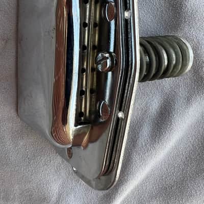 Harmony / Silvertone Bobkat Silhouette Guitar Tailpiece 1960’s - Chrome image 5