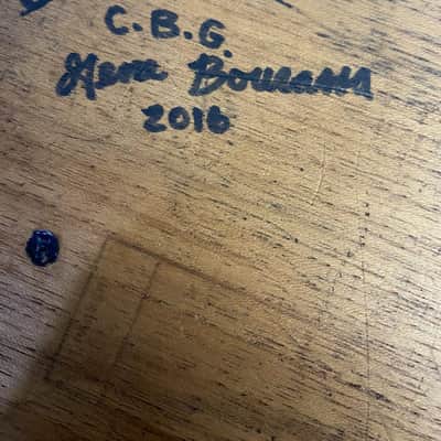 Custom 4-String Cigar Box Guitar – Antique Pre-WWII Mahogany Box – As Found image 13