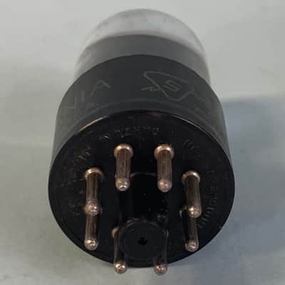1950s Sylvania 6SN7GT Vintage Black Plate Chrome Top Preamp Tube! T266 image 6