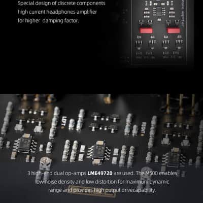 SMSL M500 Mk1 Es9038 Dac - Headphone Amplifier - Black image 11