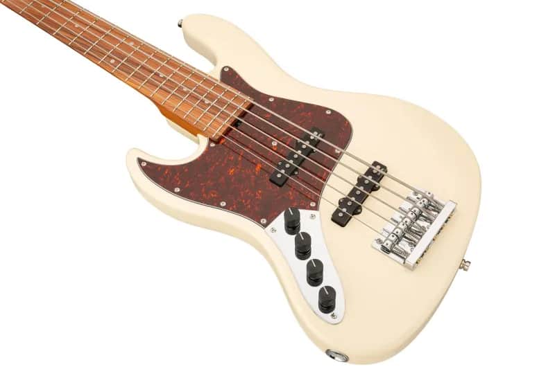 Sadowsky MetroExpress 21-Fret Vintage J/J Bass, Morado Fingerboard, Lefthand, 5-String - Solid Olympic White High Polish image 1