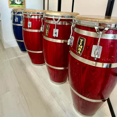 Rare Vintage TIMBA Professional 4-Piece Conga Set (Late 1990s) – 11”, 12½”, 14½”, 14” image 2