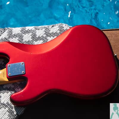 1991 Fender PB-62 '62 Precision Bass Reissue - Candy Apple Red - Made in Japan (FujiGen) Pro Set Up w Perfect Frets/Action/Intonation! image 17