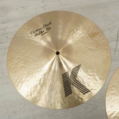 Used Zildjian 14" K Custom Dark Hi Hat Cymbal Pair image 8