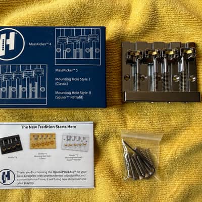 Hipshot MassKicker 4 String Bass Bridge Chrome image 3