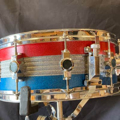 CB-700 - Red, White, Blue 1976 "Bicentennial Edition" 5.5x14" 10-Lug Steel Snare Drum image 11