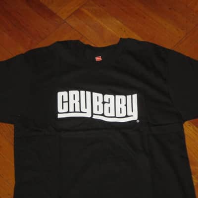 new in package (old stock) A+ genuine Dunlop DSD20-MTS-M Men's Cry Baby T-Shirt, Medium, 100% Cotton, Black, Short Sleeve, CRY BABY Graphic is in White (from 2010s) UPC # 710137018723 image 9