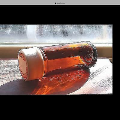 BottleNeck slide REAL 1970's Vintage Glass medicine Bottle / brown tone like DUANE's JVGuitars image 5