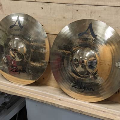 Zildjian 14" A Custom Hi-Hat Cymbals (Pair) 1991 - Present - Brilliant image 3