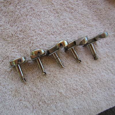 Vintage 1958-1963 Fender Tuning Machines Fits 1957 Fender Stratocaster & Telecaster Set of 5 Kluson Single Line 6 In Line Tuners image 3