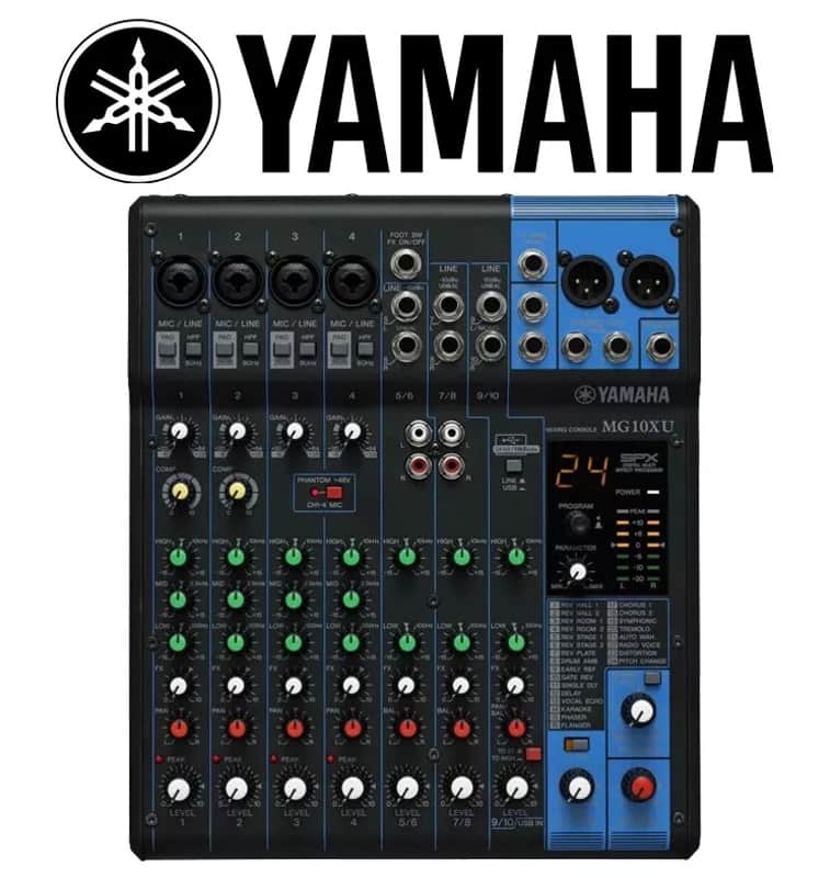Yamaha MG10XU 10-Channel Analog Mixer 2016 - Present - Black image 1