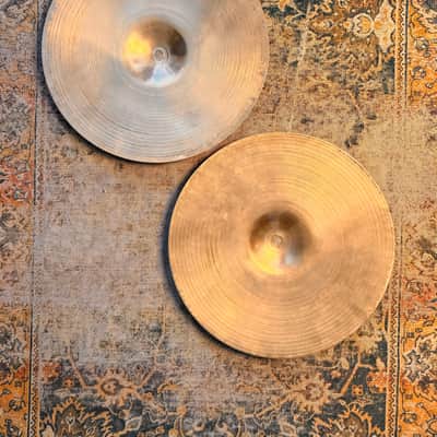 1960s Vintage Zildjian 14” Hihats PAPER THIN 768 839 g AMAZING PAIR! Light Complex Hand Hammered image 2