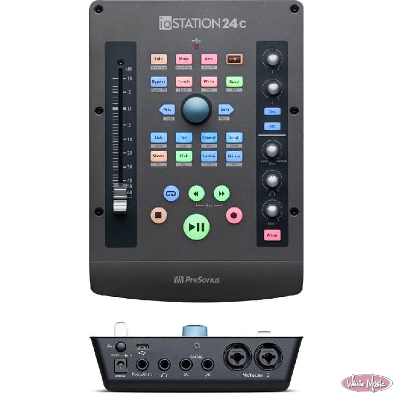 Presonus 2X2 USB-C / 24-bit/192kHz, w/2 Mic inputs, 1 motorized fader, transport controls, Studio On image 1