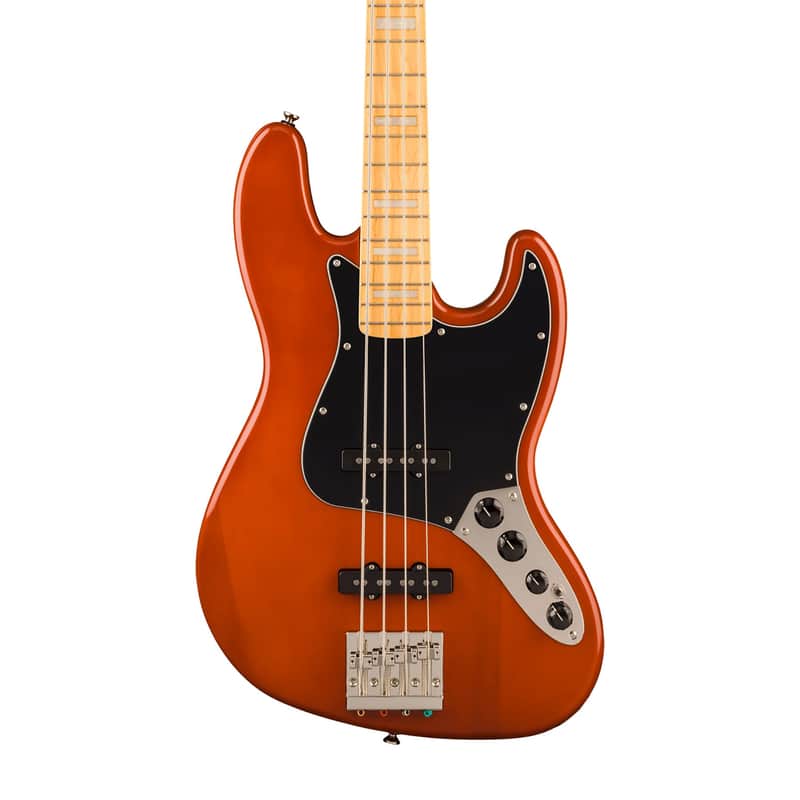 Squier Classic Vibe Active '70s Jazz Bass - Maple Fingerboard, Black Pickguard, Mocha image 1