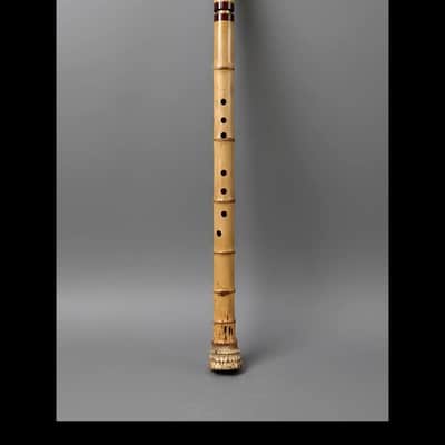 Concert-Grade 8-Hole Tang Xiao Flute - Blowing Shakuhachi - 2 Piece – Lacquered, Healing Tones in D/C/B Keys (Lowest Note) for Meditation & Music, Yellow Bamboo image 5