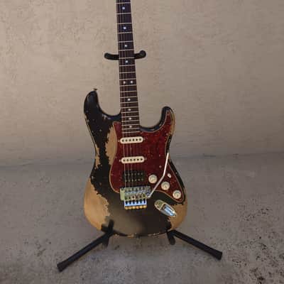 Fender Custom Shop '69 Stratocaster HSS Floyd Rose 2024 - Super Heavy Relic Black image 2