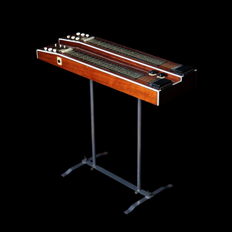 (Video) Double-Neck, non-Pedal Lap Steel w/Stand & OHSC image 1