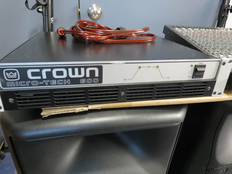 Crown Micro-Tech 600 Power Amplifier 2000s - Silver image 1