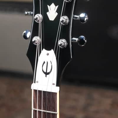 Epiphone Bonehead Signature Riviera Semi-Hollow Electric Guitar - Dark Tobacco Sunburst with Hardshell Case image 6