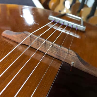 One of a kind French Jazz manouche left handed Siro Burgassi Grand model from 1945 Paris image 12
