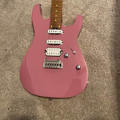 Harley Benton Fusion-III SSH Pink flame roasted neck image 1