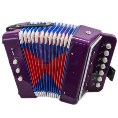 SKY Accordion Purple Color 7 Button 2 Bass Kid Music Instrument High Quality Easy to Play image 1