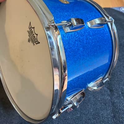 1960s Ludwig Drum Set Blue Sparkle 22/13/16 w/ bonus 14" image 13