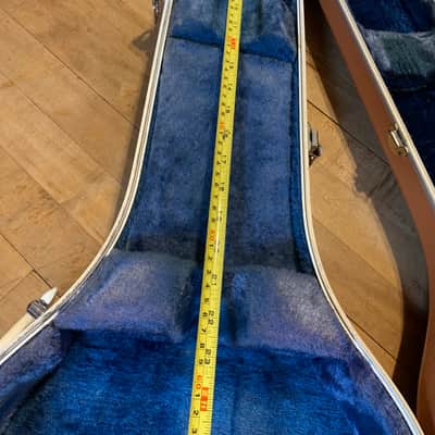 Vintage MIJ Japanese Acoustic guitar dreadnought Case 1970’s 70’s- Salmon Pinw blue interior fits Yamaha FG-180 red label and others image 7