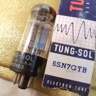 Tung-Sol 4% tight Matched Pair (2) 6SN7GTB tNOS AT1000 TESTED Vacuum Tubes T7 tall glass dual triode 1956-1961 image 2