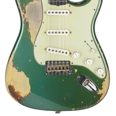 New Fender Custom Shop Levi Perry Masterbuilt '60 Stratocaster Heavy Relic Aged Sherwood Metallic image 2