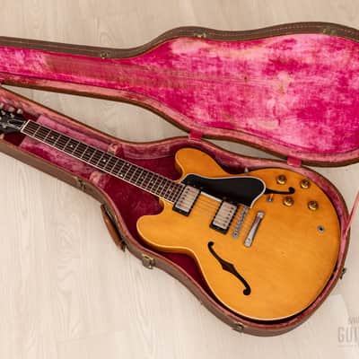 1958 Gibson ES-335 TDN Vintage Semi-Hollow Blonde Thin Top w/ PAFs, Case image 24