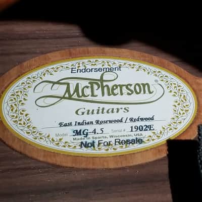 used McPherson MG 4.5 in Redwood/East Indian Rosewood, Good Condition with OHSC image 21