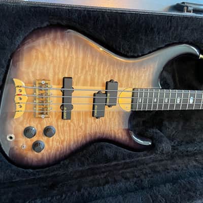 1990 Alembic Elan 4 String Bass - Quilted Maple Burst-Mint image 7