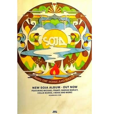 SOJA - Amid The Noise And Haste Ltd Ed New Rare Tour Poster! REBELUTION IRATION SUBLIME Nahko image 1