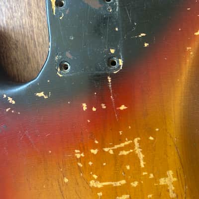 Fender Jazz Bass Body 1970 - Sunburst Vintage 100% Original! With Matching Neck Plate image 10
