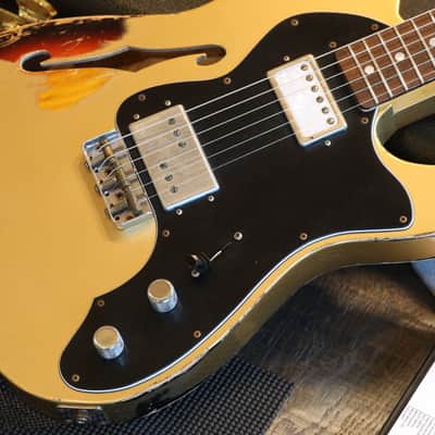 Unplayed! 2021 Fender Custom Shop Imperial Arc '72 Masterbuilt Paul Waller Thinline Telecaster Electric Guitar Gold over Sunburst + COA OHSC image 6