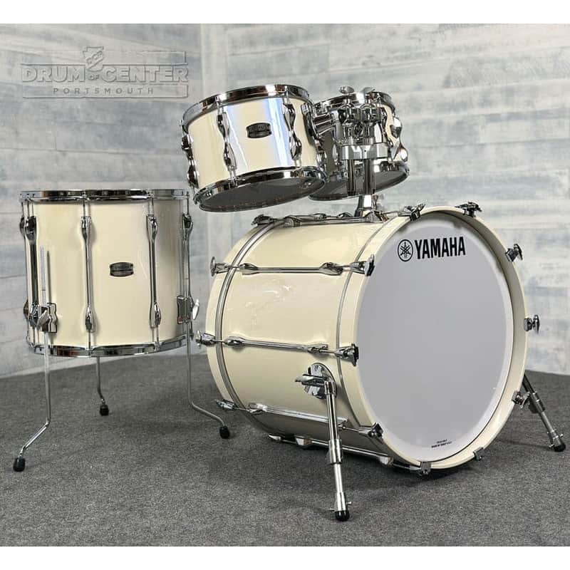 Yamaha Recording Custom 4pc Drum Set 22/10/12/16 Polar White image 1