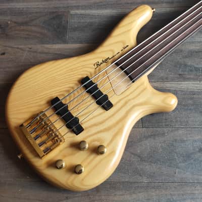 1989 Rockoon (by Kawai) RB-855 Fretless 5-String Bass Guitar (Made