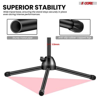 5Core Tripod Mic Stand Adjustable Heavy Duty Floor Holder Microphone Boom Arm image 6