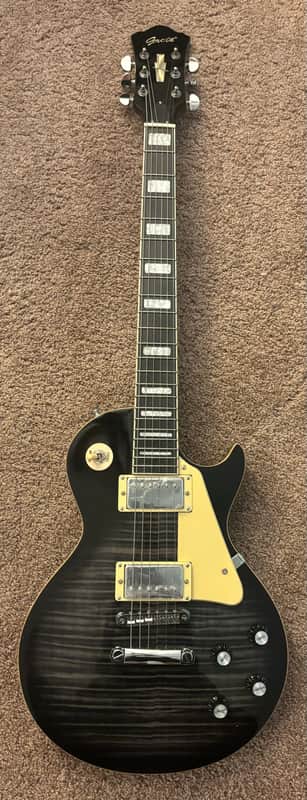GROTE Guitar Solid Body Electric Guitar with Gigbag LPYS-006 (Black) image 1