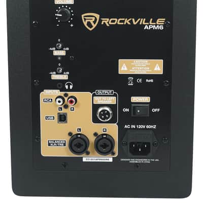 Pair Rockville APM6B 6.5" 350W Powered USB Studio Monitor Speakers+29" Stands image 11