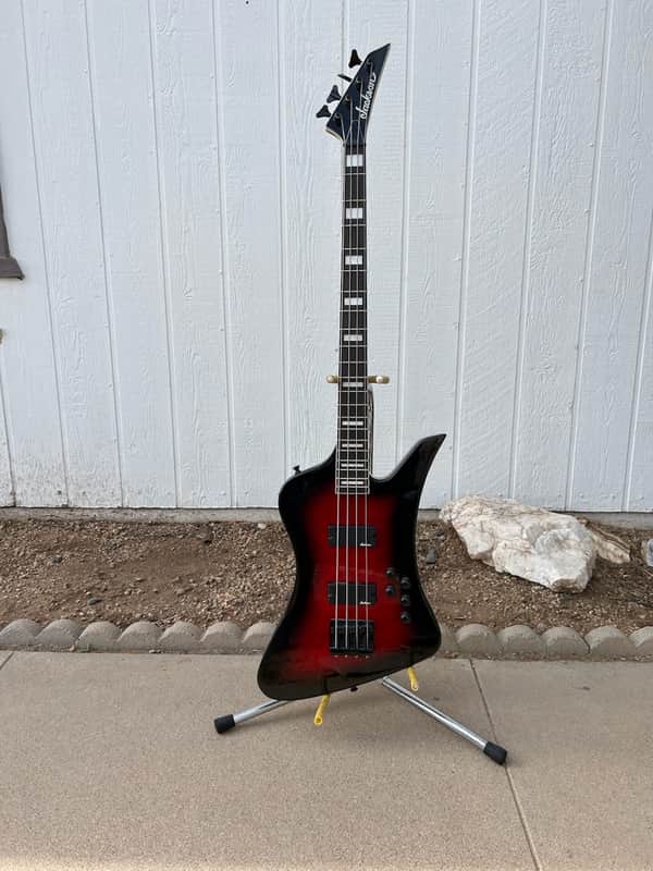 Jackson JS Series JS3Q Kelly Bird IV Bass with Rosewood Fretboard 2017 - 2018 - Transparent Red image 1