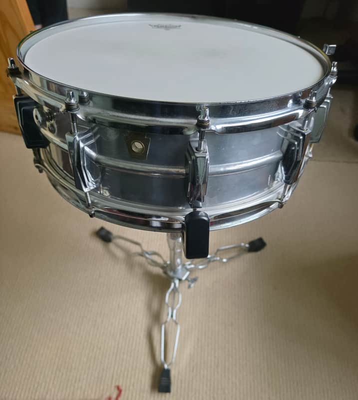1968 Ludwig Supraphonic Keystone Badge 14x5 LM400 with Protection Racket Case image 1